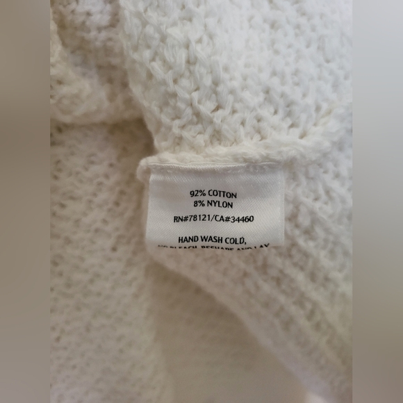 Eileen Fisher White Cotton/Nylon Sweater Sz XL - Picture 4 of 4